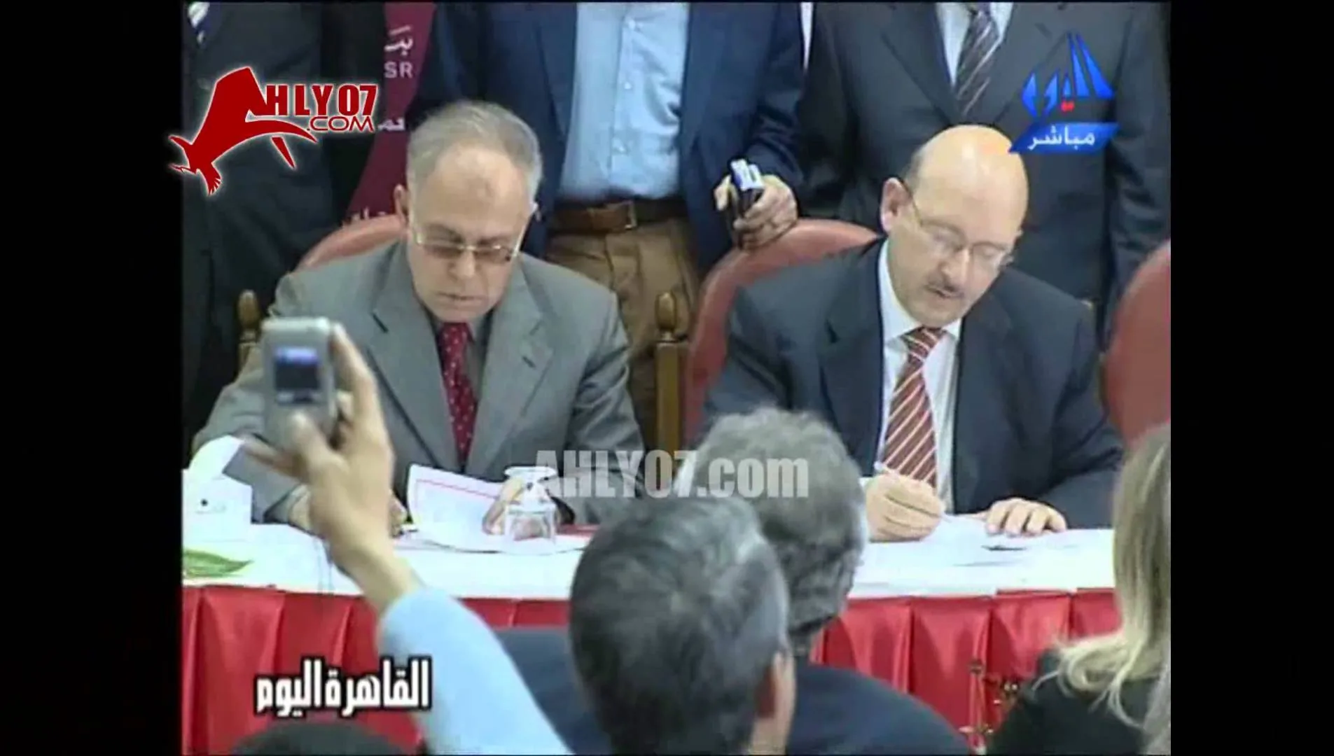 توقيع محرم الراغب على شراكة الاهلي مع بنك مصر 2007 HD