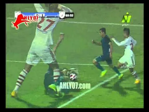 هدف انبي الثاني في الزمالك مقابل 0 ومحاولة مرتضى الانسحاب