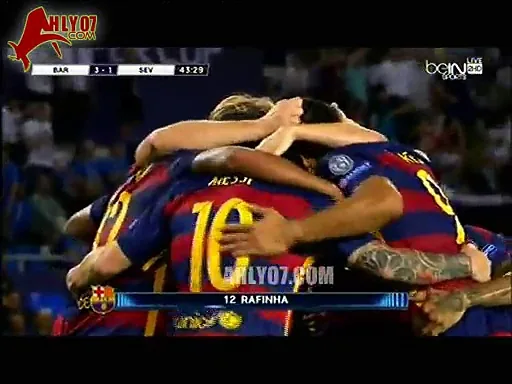 أهداف نهائي السوبر الأوربي برشلونة 5 مقابل 4 إشبيلية 11 أغسطس 2015