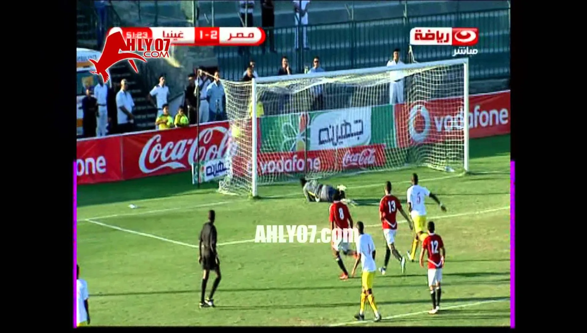 أهداف مصر 4 غينيا 2 لغالي وتريكة وصلاح وزكي تصفيات كأس العالم 10 سبتمبر 2013