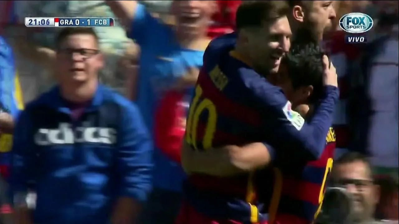 هدف برشلونة الأول في غرناطة مقابل 0 نهاية الليجا الاسبانية 14 مايو 2016