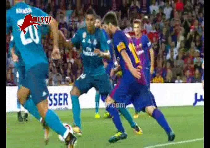 شاهد هدف تعادل برشلونة ميسي بتعليق مدحت شلبي 1-1 ريال مدريد كلاسيكو السوبر الاسباني