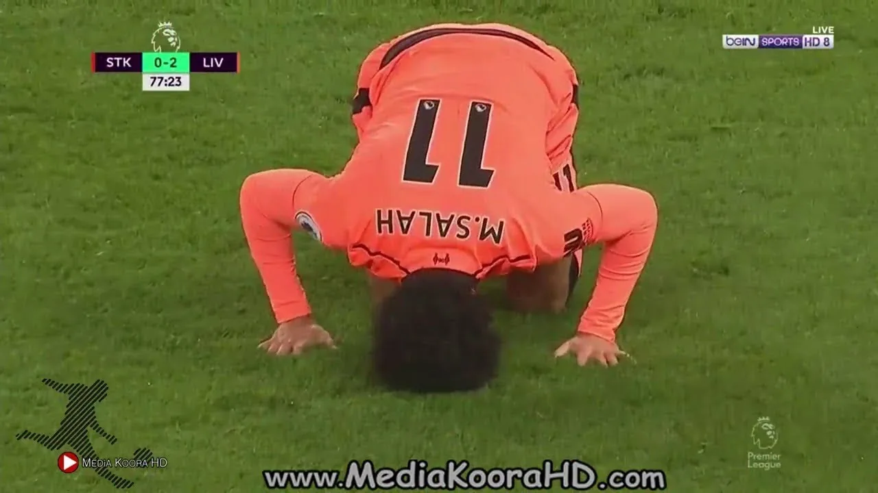 شاهد محمد صلاح يواصل التألق ويحرز هدفين لليفربول في ستوك سيتي يتصدر بهم الدوري الانجليزي